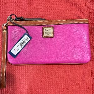 Dooney & Bourke Vibrant Majenta large slim Wristlet